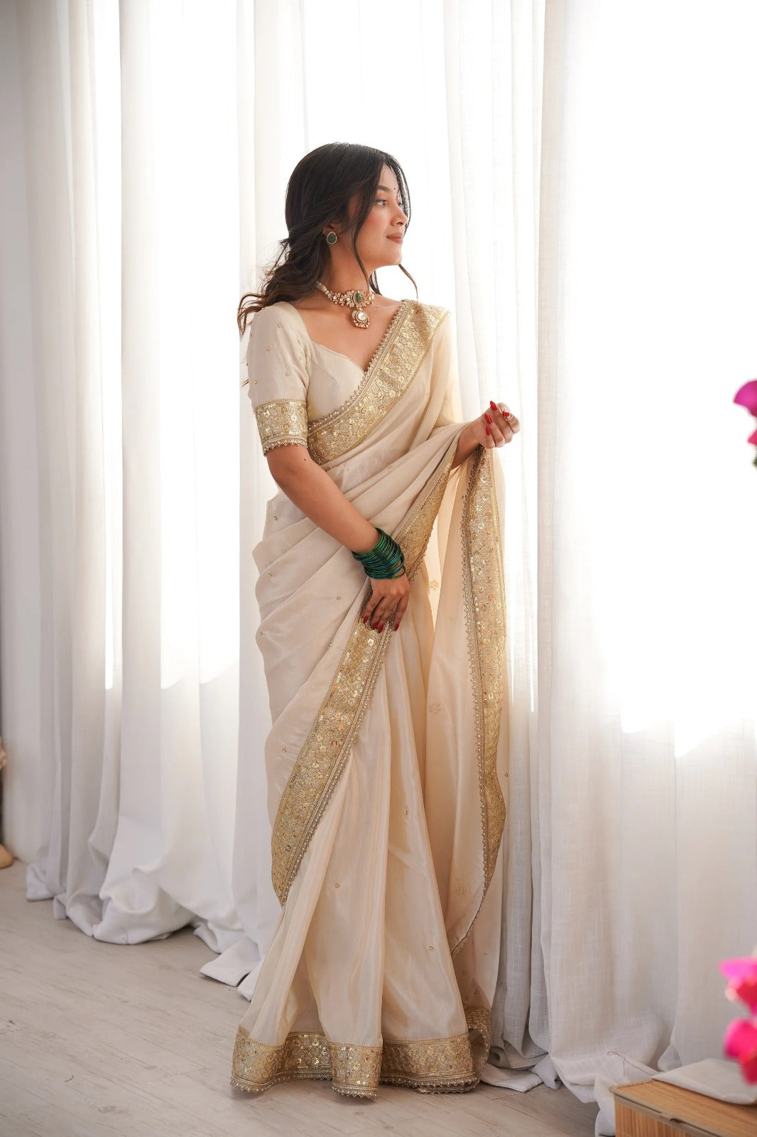 The Dual-Glow HO Silk Statement Saree